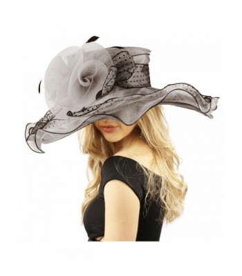 Floral Floppy Organza Dressy Hat in Women's Sun Hats