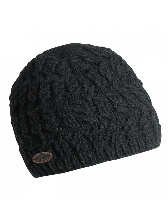 Turtle Fur Women's Nepal Mika- Artisan Hand Knit Wool Beanie - Black - CI116W836O3