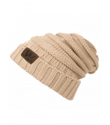 EVRFELAN Winter Knitting Beanie Slouchy - Cable Beige2 - CU1867DLSH7