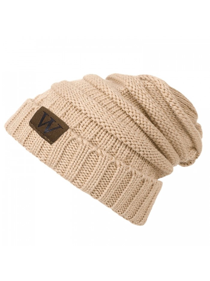 EVRFELAN Winter Knitting Beanie Slouchy - Cable Beige2 - CU1867DLSH7