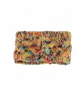 Multicolor Braided Knitted Headband Beige