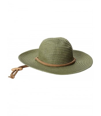 San Diego Hat Company Women's Large Brim Chin Cord Paper Braid Floppy - Sage - CB11HY1G1L7