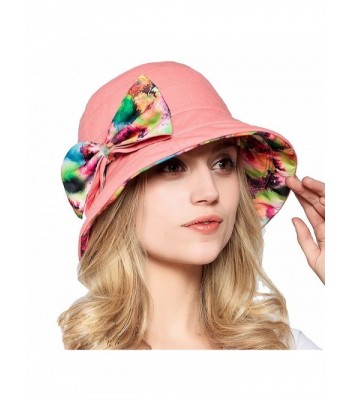 Yimidear Fashion Women Summer Beach Hat Ladies Large Brim Anti-UV Hat Foldable Sunhat - Pink - CG1218P59PN