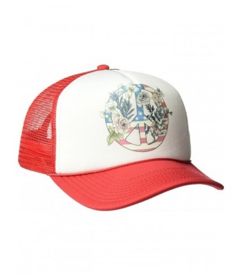 O'Neill Women's Freedom Folk Screen Print Trucker Hat - Red/Red - C5183OSYRY8