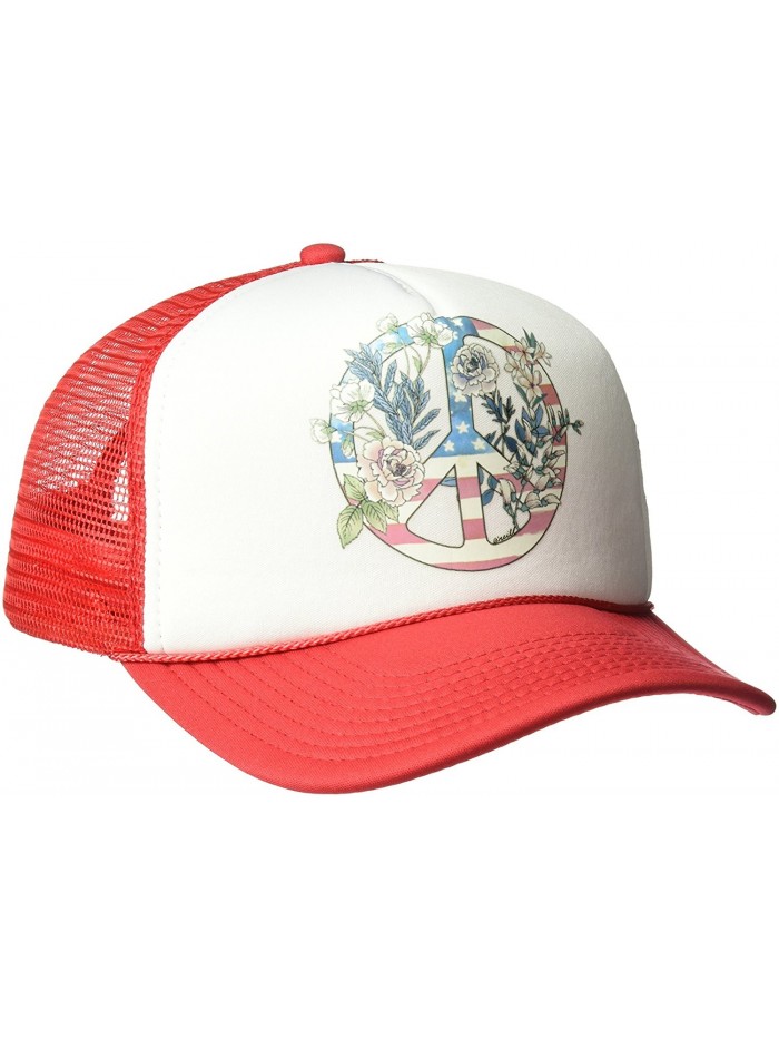 O'Neill Women's Freedom Folk Screen Print Trucker Hat - Red/Red - C5183OSYRY8