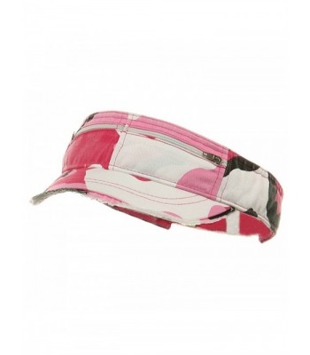 Enzyme Washed Cotton Twill Visor-Pink Camo - CD111QRERGB