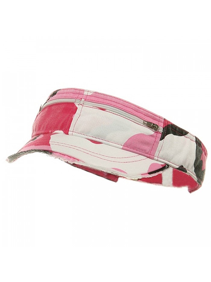 Enzyme Washed Cotton Twill Visor-Pink Camo - CD111QRERGB