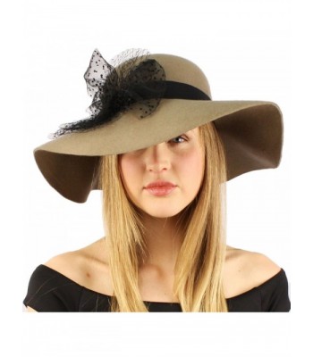 Winter Netted Ribbon Floppy Hat