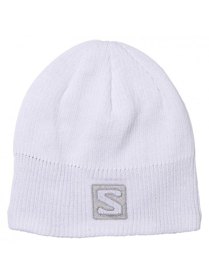 Salomon Unisex Logo Beanie - White - C911IXMTO5V