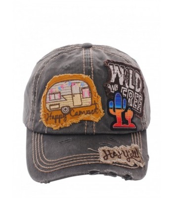 Distressed Country Vintage Camper Baseball in Women's Baseball Caps