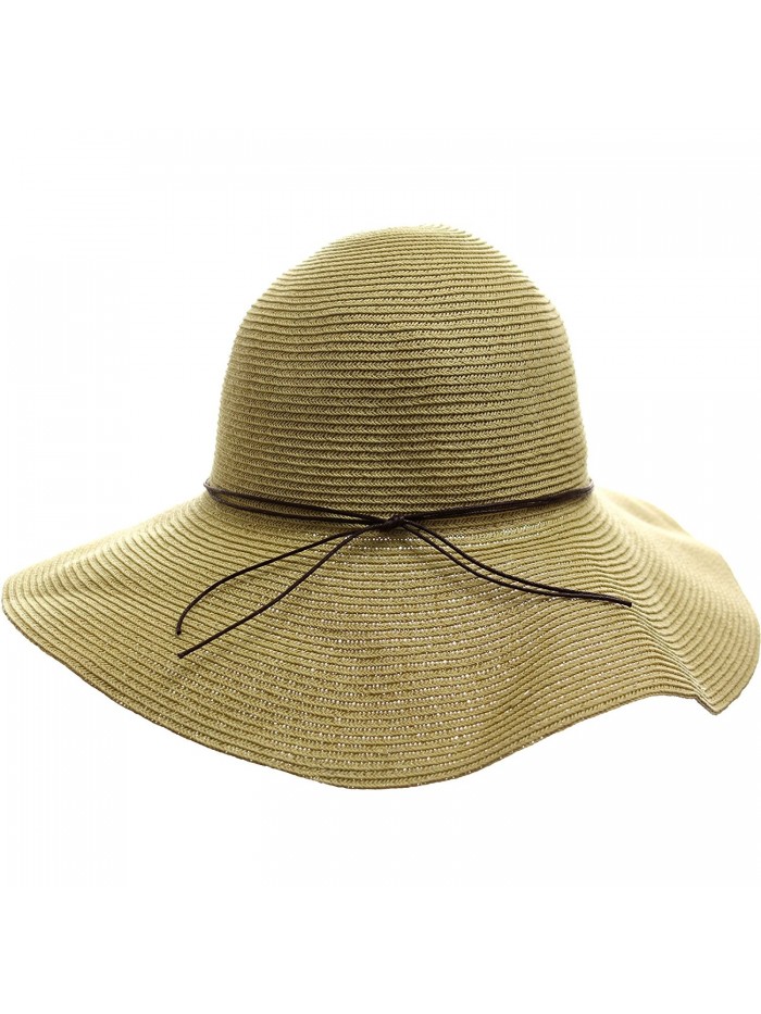 LL Womens Packable Floppy Sun Hat Solid Wide Brim Floppy- Beige - C1118Y7JLIZ