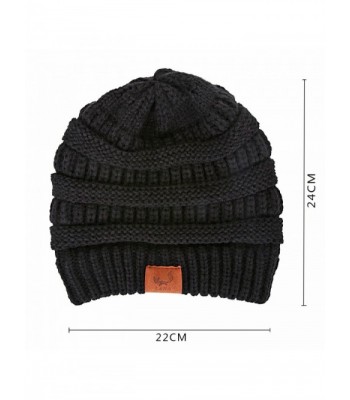 Unisex Trendy Warm Chunky Soft Stretch Cable Knit Hat Slouchy Skully ...