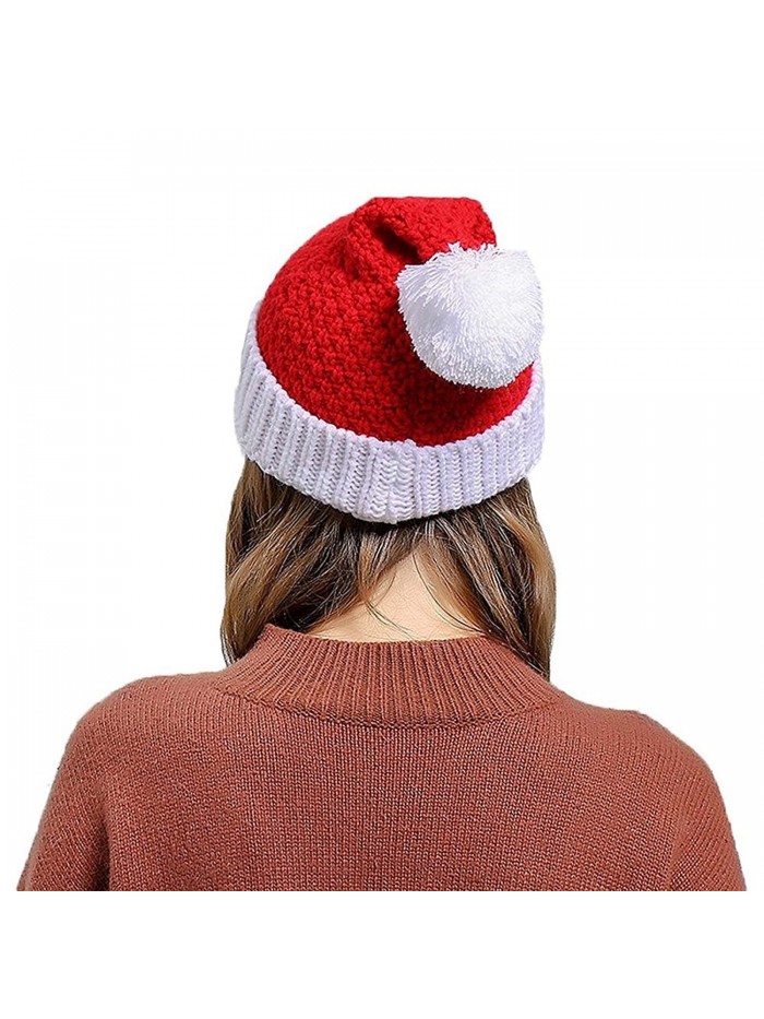 Christmas Beanie Hat Winter Warm Knitted Crochet Santa Hat Gift ...