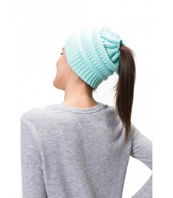 Lemef BeanieTail Ponytail Winter Beanie in Women's Skullies & Beanies