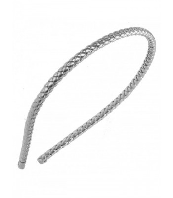 L. Erickson Braided 1/4" Headband - Metallic Silver - Metallic Silver - CP11CS58ZEZ