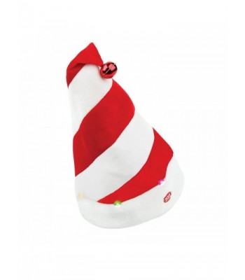 Christmas Shop Singing Christmas Hat (2 Designs) - Stripes - CX11Q5QTSY9