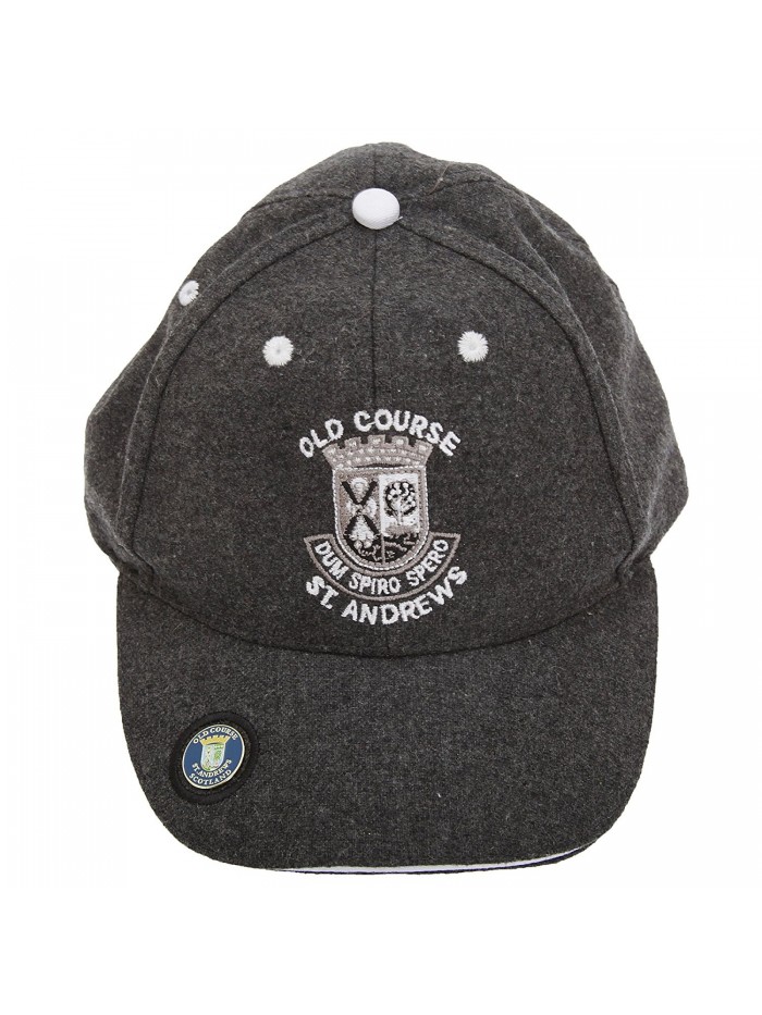 Old Course St Andrews Golf Baseball Cap With Adjustable Strap - 5 Colors (One Size) (Charcoal) - C011JA3AFFD