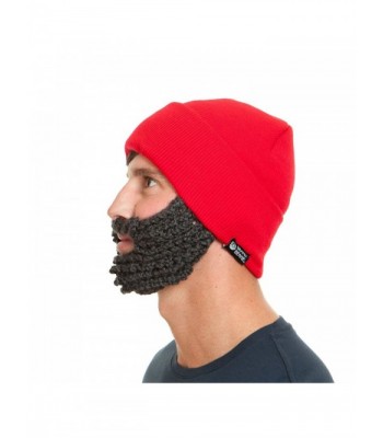 Original Beard Beanie Lumberjack Style Red in Men's Skullies & Beanies