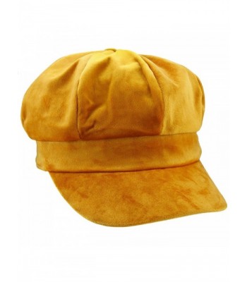 moonsix newsboy Hat-Plain Cabbie Visor Beret Gatsby IVY Caps For Women- - H-yellow(velvet) - C6188G4ZSRN