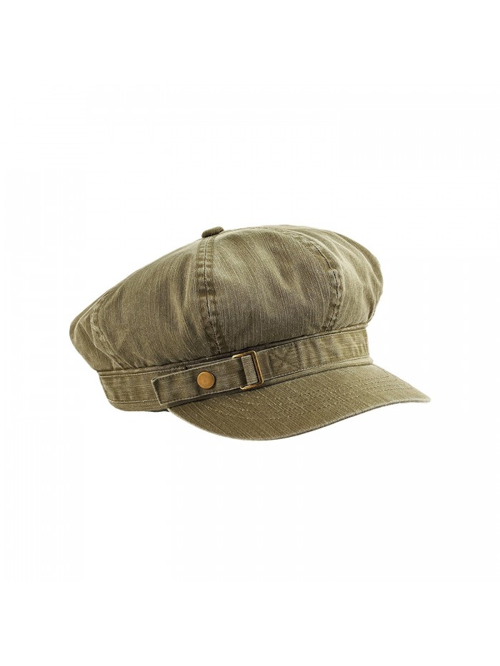 MG Unisex Pigment Dyed Special Cotton Washed Newsboy Cap-2126 - Olive - CF1278KHP81