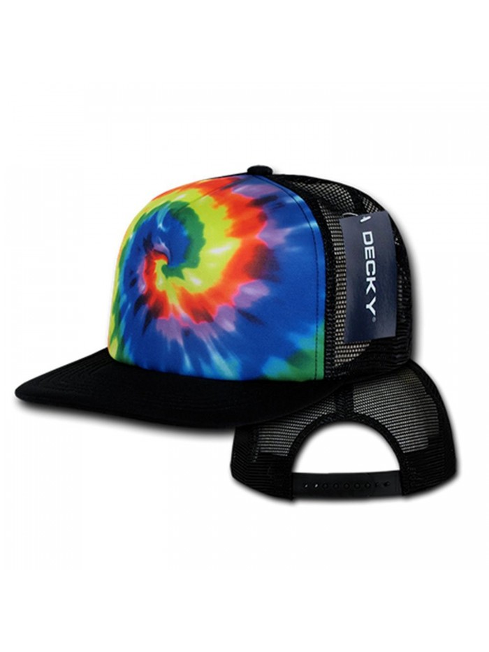 Decky RAINBOW Tie Dye Print Trucker Caps - CA11SJ8WCKX