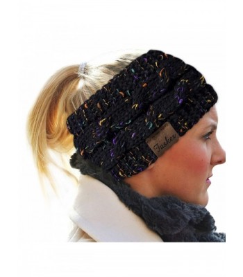 Fasker Womens CC Style Confetti Winter Cable Knit Headband Head Wrap Ear Warmer - Black - C51890GGYXD