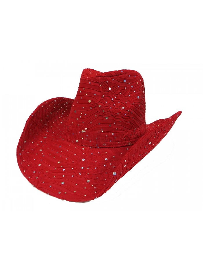 Glitter Sparkle Western Hats / Red - Red - CA112PPQ0DL