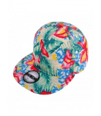 ZLYC Women Fashion Floral Print Adjustable Casual Snapback Baseball Cap Hat - 1 Green - CQ11NRHGW8T