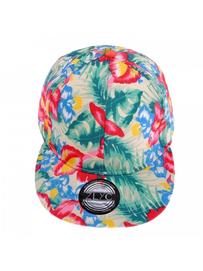 Women Fashion Floral Print Adjustable Casual Snapback Baseball Cap Hat ...