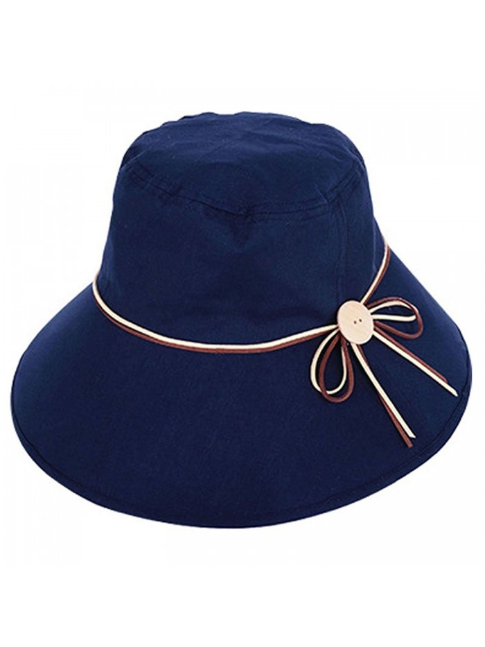 ACTLATI Fashion Foldable sunbonnet Bowknot - Navy Blue - CH17YZC6LK4