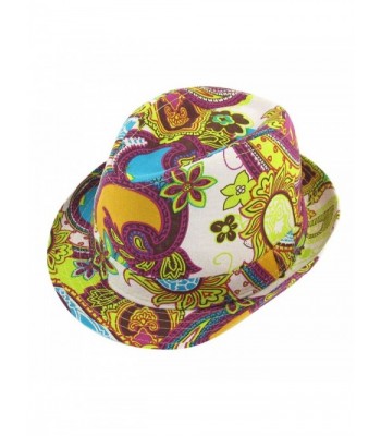 Summer Outdoors Paisley Yellow Fedora