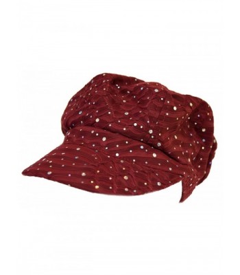 Sparkle Glitter Newsboy Cap / Burgundy - CD112SXC14R