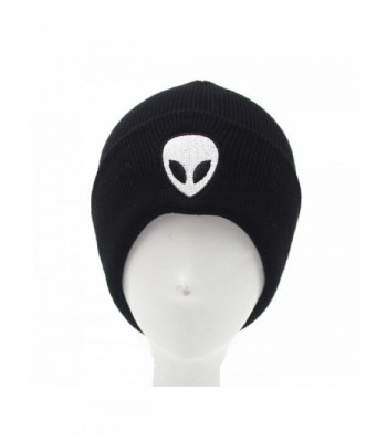 YABINA Unisex Ribbed-Knit Watch Embroidered Beanie Cap Hats - Black - CS12K4BWLZX