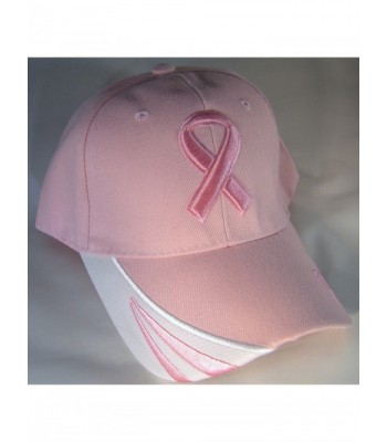 Breast Cancer Awareness Ribbon Baseball in Women's Baseball Caps