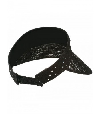 Lace Glitter Sun Visor Black