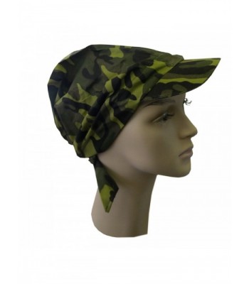 Green Camouflage Bandana Visor Unisex