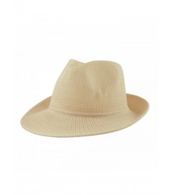 eBuyGB Women's Summer Hat Trilby / Fedora - Beige - C011YVKEWSN