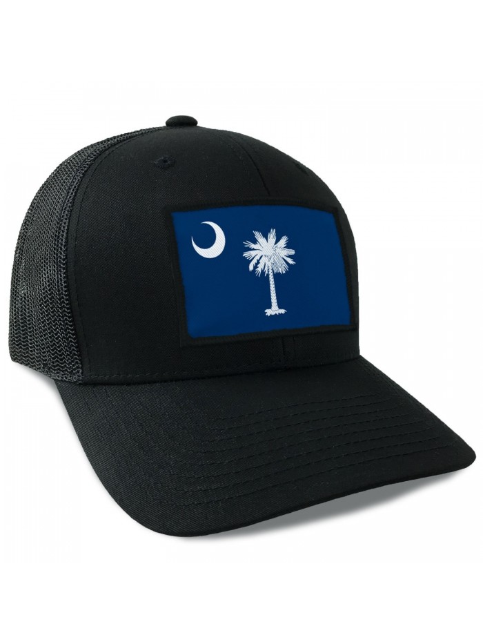 South Carolina State Flag Flexfit Mesh Tactical Trucker Snapback Hat - CJ12JD4N6D3