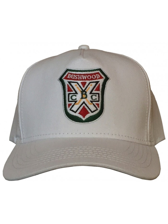 Bushwood WHITE Retro Snapback Golf Cap/Hat - CZ111WVH8Q7