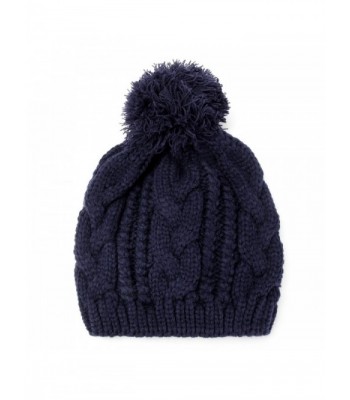 Nine City Knitted Beanie Pom in Women's Skullies & Beanies