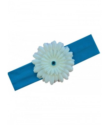 Girls Gerber Daisy Stretch Headband - Turquoise - CS11NH4IDR5