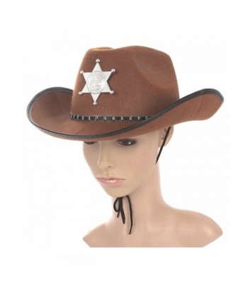 Tinksky Cowboy Western Wild Hat Fancy Dress Halloween Party Costume Props Gift Brown - C212JUES7B7