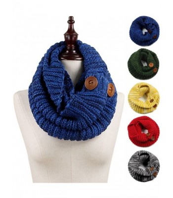 Stylesilove Button Two tone Knitted Colors in Fashion Scarves