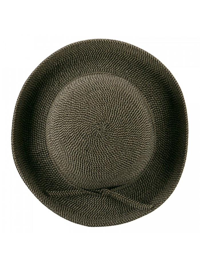 UPF 50+ Tweed Cotton Paper Braid Medium Kettle Brim Hat - OSFM - Black Tweed - CH11E8U6BLH