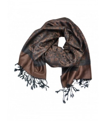 Floral Jacquard Scarf Women's Fashion Shawl Long Soft Accent Wrap - Floral - Brown - CK12MZ41QMV