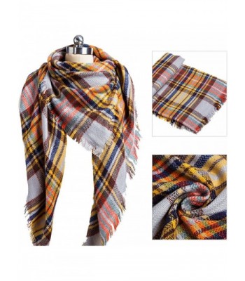 Women Plaid Blanket Shawl Scarf Fashion Warm Pashmina for Winter - Color 1 - C7187EZQLAY