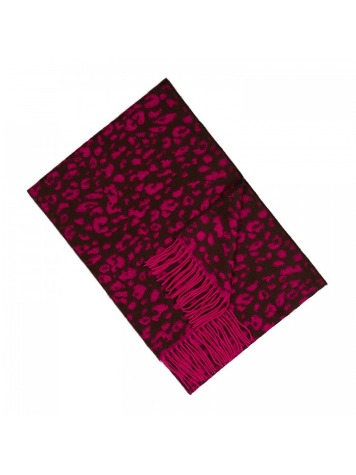 D&Y Classic Softer than Cashmere Feel Scarf Elegant Unisex Winter Scarf-20 Designs - Black and Pink Design - CT11O230DTB