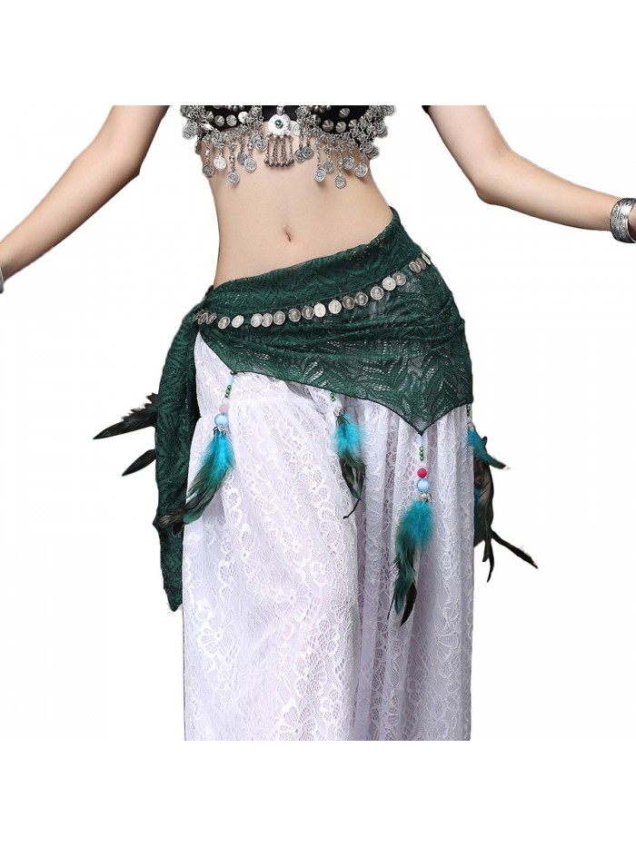 Fusion Tribal Belly Dance Hip Scarf Peafowl Lace ATS Belt Wraps - CB184WNGNX9