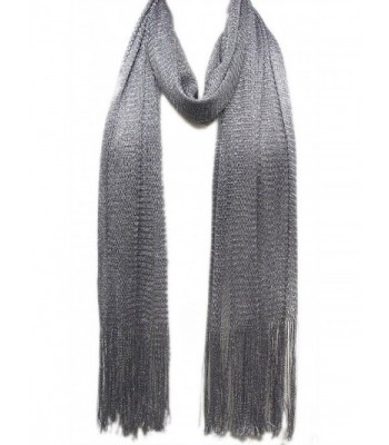 Metallic Mesh Scarf - Silver - CN113V7QYIX