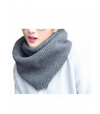 ISADENSER Womens Winter Thick Knit Infinity Scarf Fashion Circle Loop Scarves Thick Warm - A Gray - CD186W2GE77